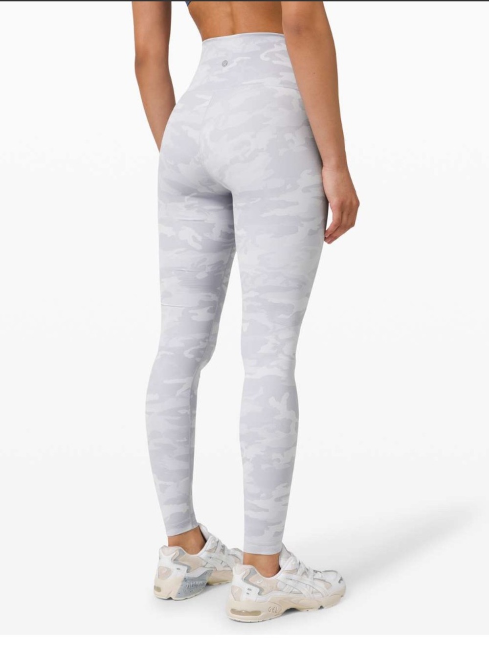 Lululemon Wunder Under High-Rise Tight 28" white camo size 6